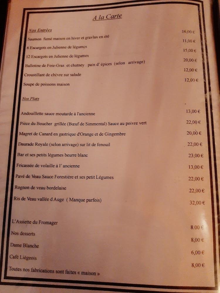 Auberge Fleurie - Menu Image 2